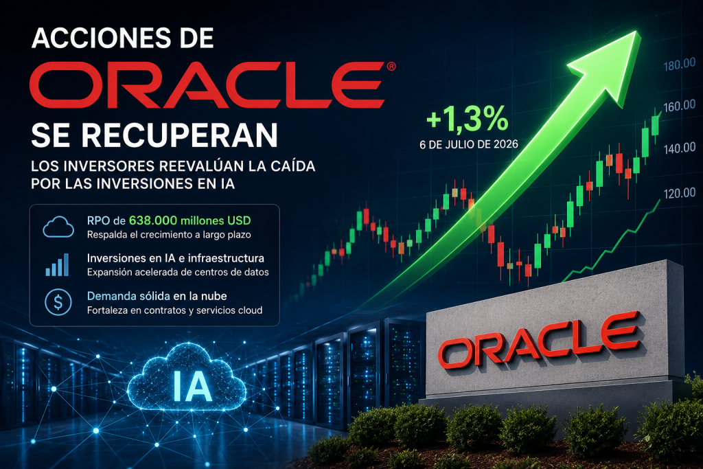 Oracle e inteligencia artificial: por qué las acciones vuelven a subir tras la fuerte caída de 2026 Oracle